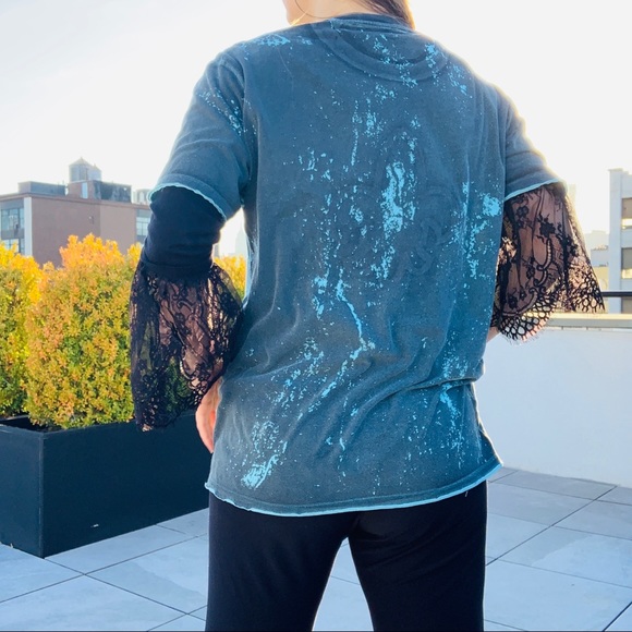 HELIX Tattoo Scull Heart Crown Graphic 3D Patch Shirt L - Picture 12 of 16